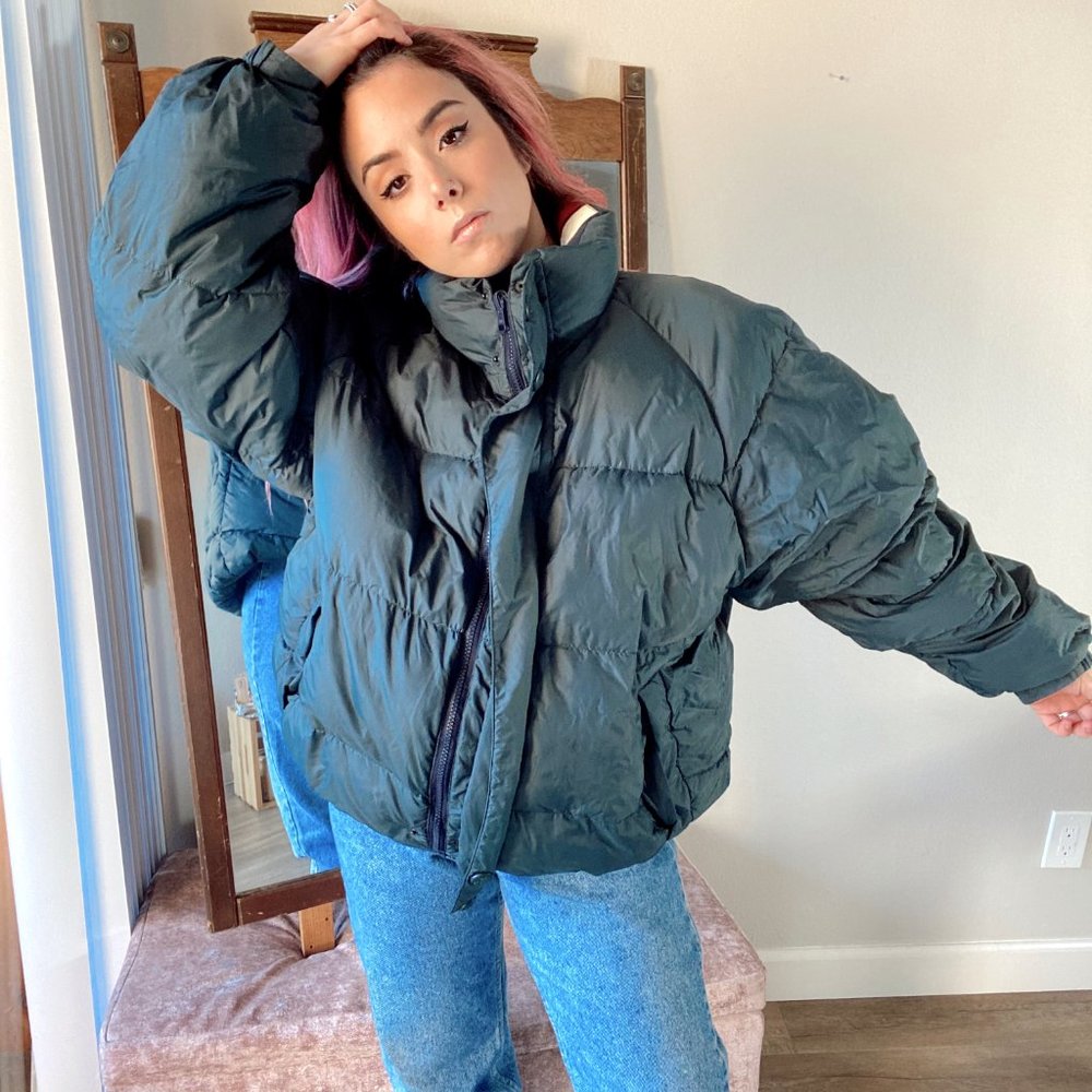 Vintage Nautica Reversible Winter Puffer Jacket